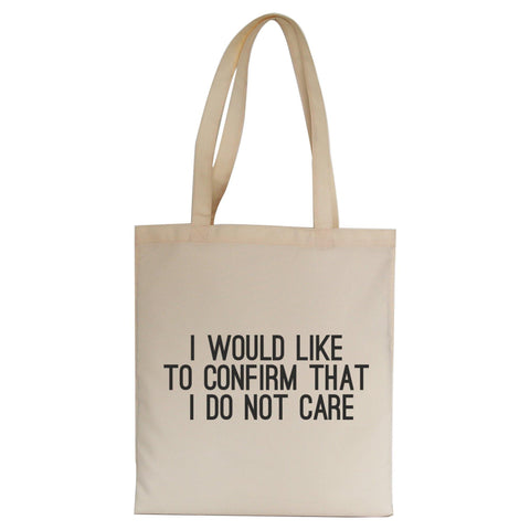 I would like to confirm funny rude offensive tote bag canvas shopping - Graphic Gear