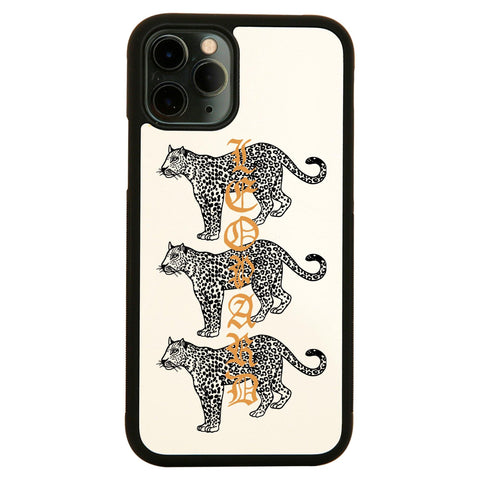Leopard illustration graphic design case cover for iPhone 11 11pro max xs xr x - Graphic Gear