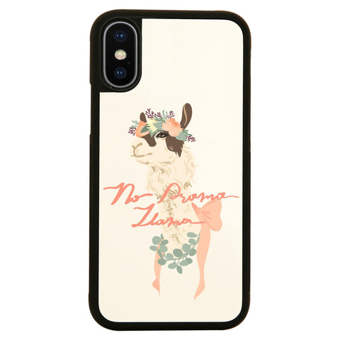 No drama llama funny illustration graphic design case cover for iPhone 11 11pro max xs xr x - Graphic Gear