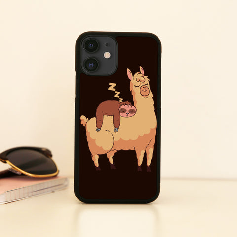 Sloth riding llama funny case cover for iPhone 11 11pro max xs xr x - Graphic Gear