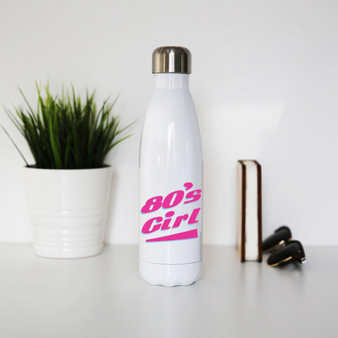 80's girl retro Water bottle stainless steel reusable - Graphic Gear