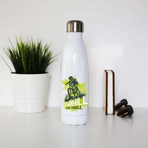Downhill biking mountain bike water bottle stainless steel reusable - Graphic Gear