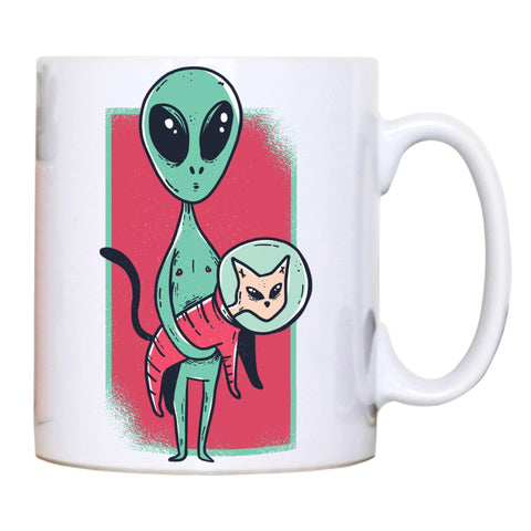 Space alien cute cat funny mug coffee tea cup - Graphic Gear