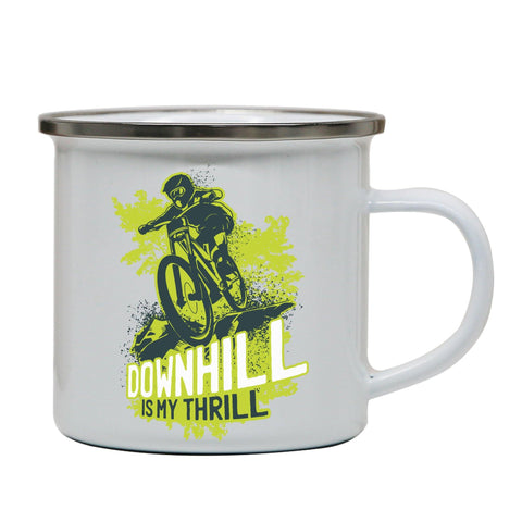 Downhill biking mountain bike enamel camping mug outdoor cup - Graphic Gear