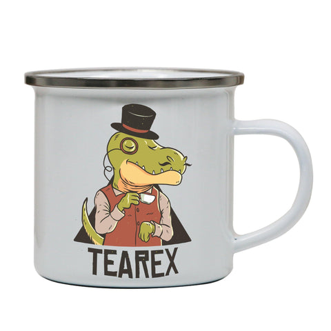Tearex dinosaur funny design enamel camping mug outdoor cup - Graphic Gear