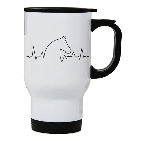Horse heartbeat stainless steel travel mug eco cup - Graphic Gear