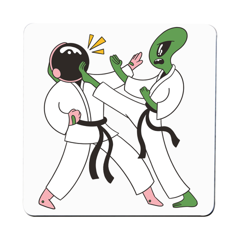 Space karate funny coaster drink mat - Graphic Gear