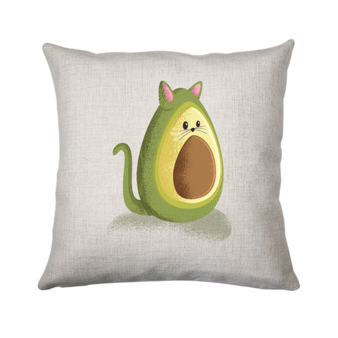 Avocado cat funny cushion cover pillowcase linen home decor - Graphic Gear