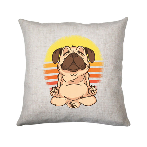Yoga pug funny dog Cushion cover pillowcase linen home decor - Graphic Gear
