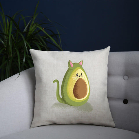 Avocado cat funny cushion cover pillowcase linen home decor - Graphic Gear