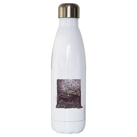 Rocky road jeep water bottle stainless steel reusable - Graphic Gear
