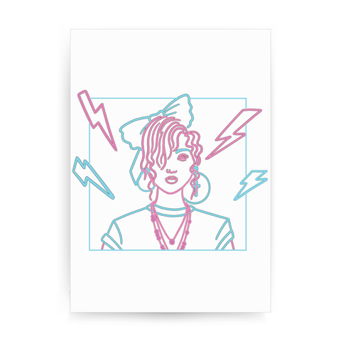 80's girl print poster wall art decor - Graphic Gear