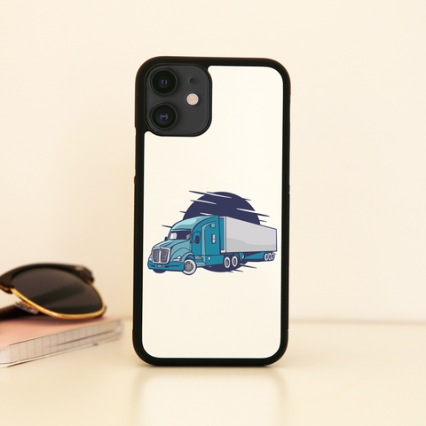 Semi truck illustration iPhone case cover 11 11Pro Max XS XR X - Graphic Gear