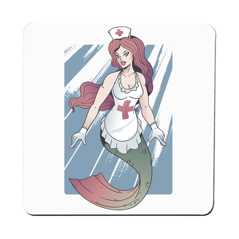 Mermaid Nurse coaster drink mat - Graphic Gear