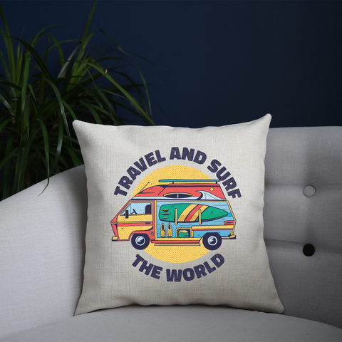 Travel and surf cushion cover pillowcase linen home decor - Graphic Gear