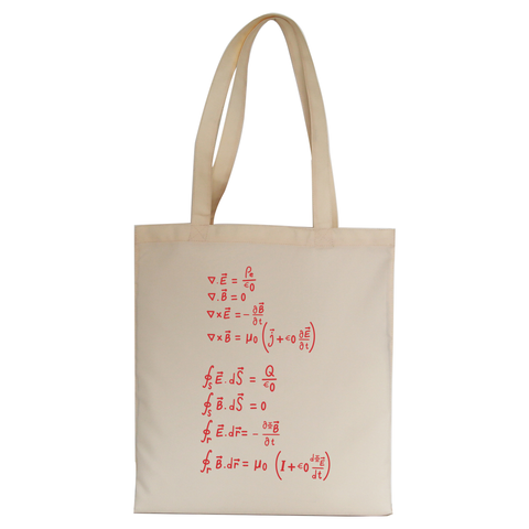 Physics formula tote bag canvas shopping - Graphic Gear