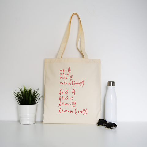 Physics formula tote bag canvas shopping - Graphic Gear