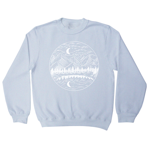 Night mountain landscape sweatshirt - Graphic Gear