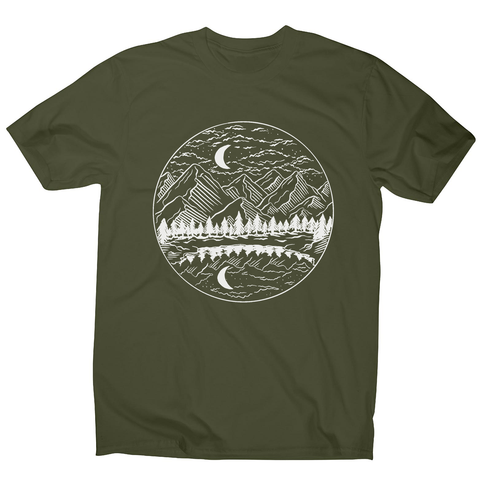 Night mountain landscape men's t-shirt - Graphic Gear