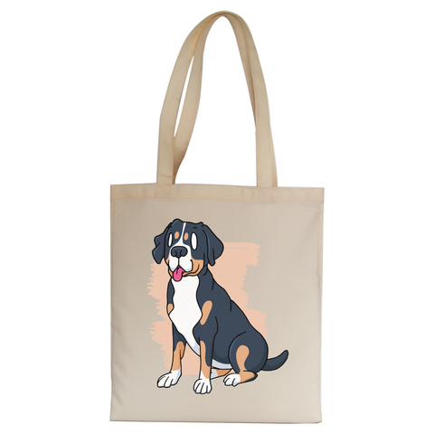 Swiss mountain dog tote bag canvas shopping - Graphic Gear