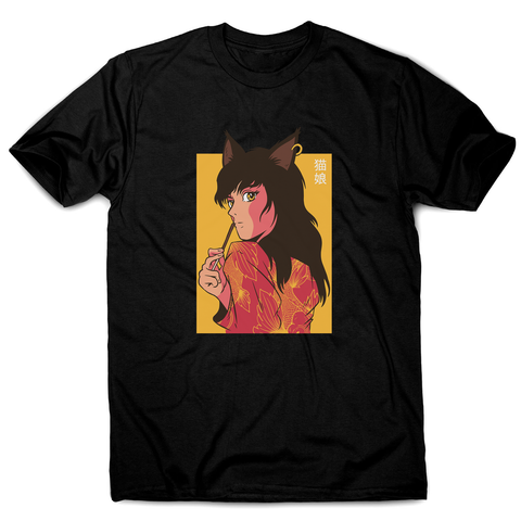 Cat girl anime men's t-shirt - Graphic Gear