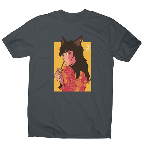 Cat girl anime men's t-shirt - Graphic Gear