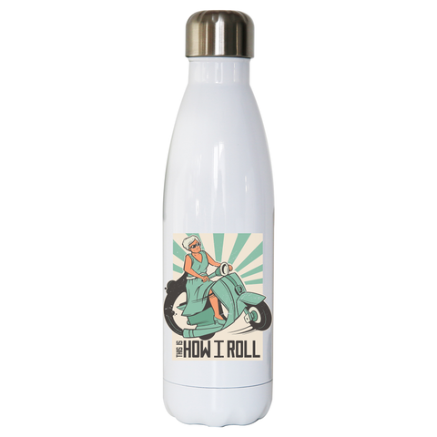 Vespa woman quote water bottle stainless steel reusable - Graphic Gear