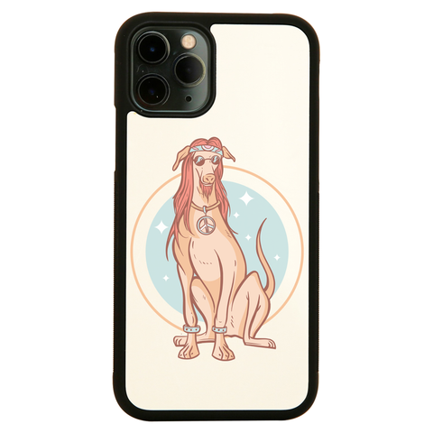 Hippie dog iPhone case cover 11 11Pro Max XS XR X - Graphic Gear