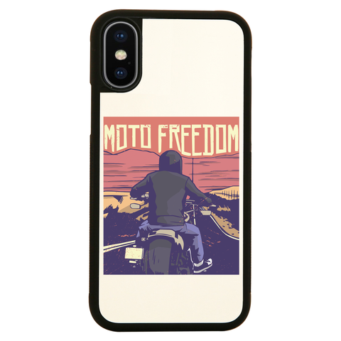 Motorbike freedom iPhone case cover 11 11Pro Max XS XR X - Graphic Gear