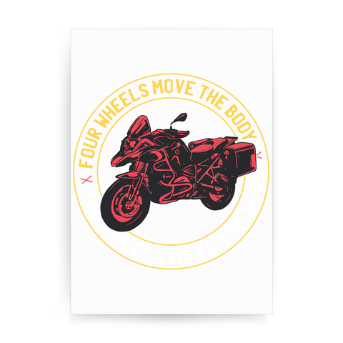 Two wheels quote print poster wall art decor - Graphic Gear