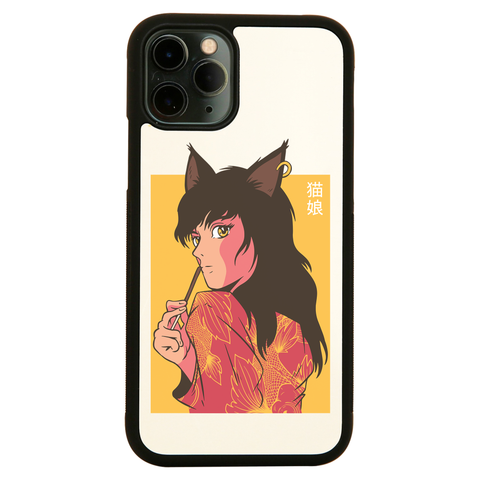 Cat girl anime iPhone case cover 11 11Pro Max XS XR X - Graphic Gear