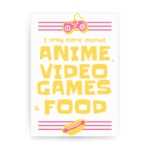 Anime amp video games print poster wall art decor - Graphic Gear