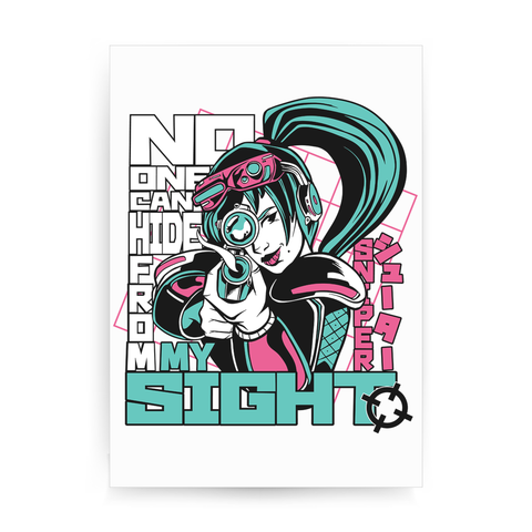 Anime sniper girl print poster wall art decor - Graphic Gear
