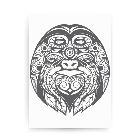 Ornamental sloth print poster wall art decor - Graphic Gear