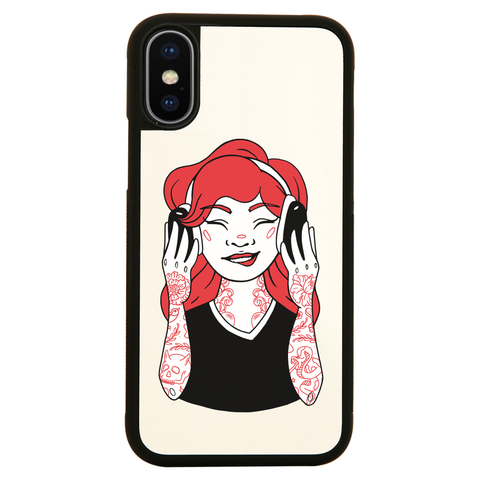 Tattooed girl iPhone case cover 11 11Pro Max XS XR X - Graphic Gear