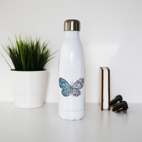 Crystal butterfly water bottle stainless steel reusable - Graphic Gear