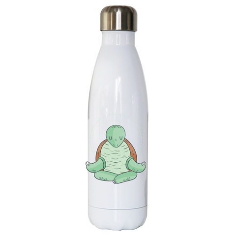 Yoga turtle funny water bottle stainless steel reusable - Graphic Gear