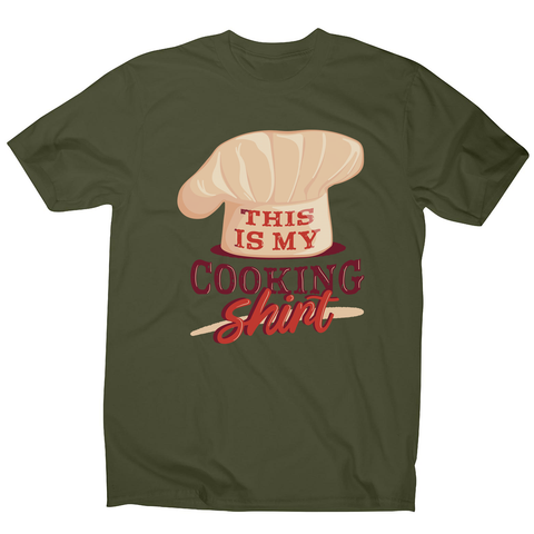 Awesome cooking men's t-shirt Military Green
