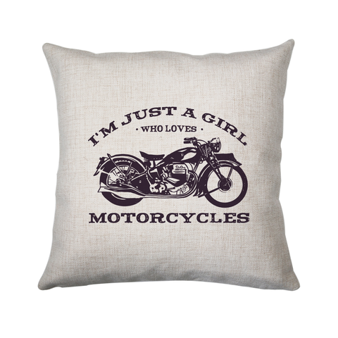 Biker girl quote cushion 40x40cm Cover +Inner