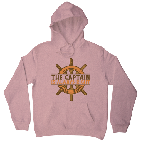Captain ship wheel quote hoodie Nude