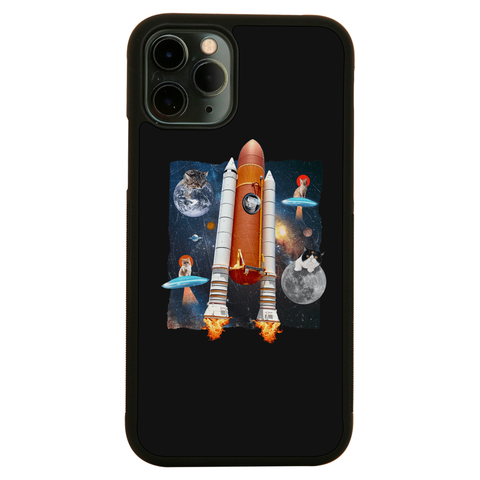 Cats in space funny collage iPhone case iPhone 12 Pro