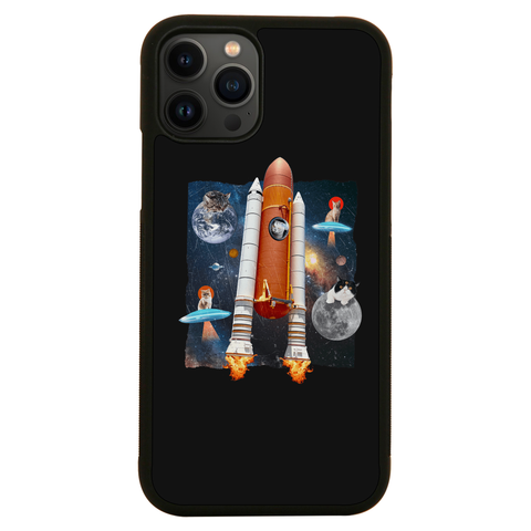 Cats in space funny collage iPhone case iPhone 13 Pro Max
