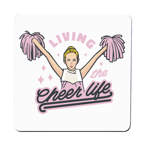 Cheerleader life girl coaster drink mat Set of 2