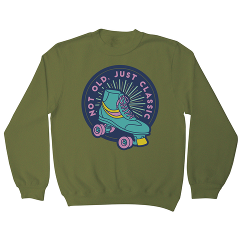 Classic rollerskate sweatshirt Olive Green