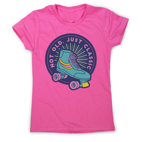 Classic rollerskate women's t-shirt Pink