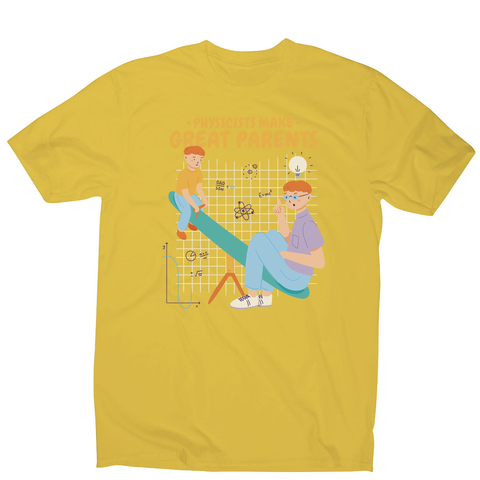 Climber man silhouette men's t-shirt Yellow