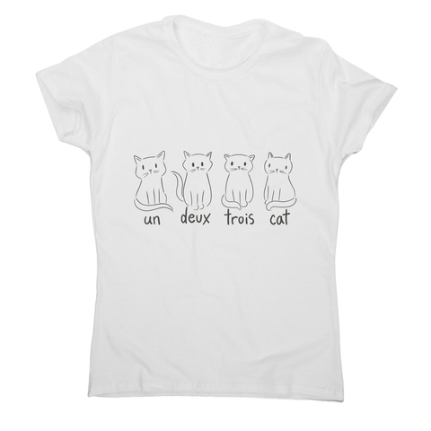 Cute French cats women's t-shirt White