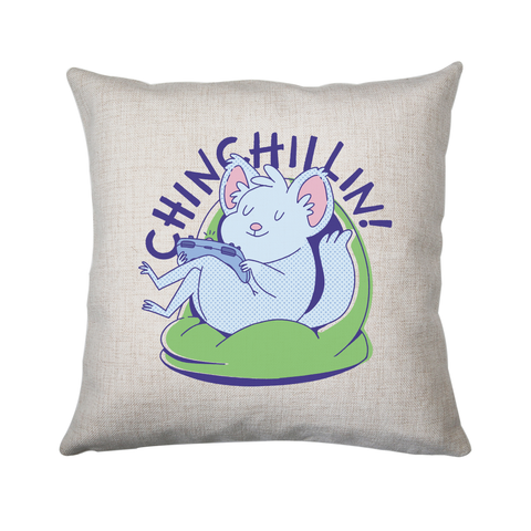 Cute chinchilla chilling cushion 40x40cm Cover +Inner