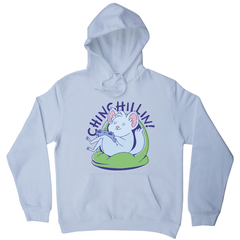 Cute chinchilla chilling hoodie White