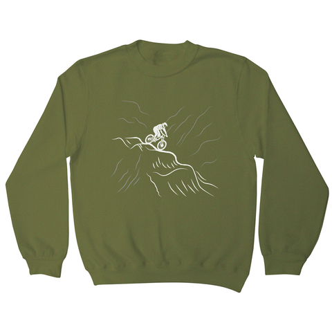 Downhill bike sweatshirt Olive Green